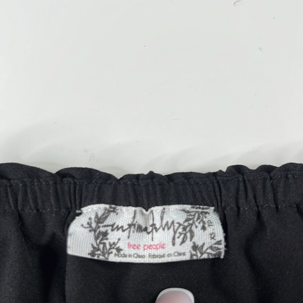 Intimately Free people black ruffle flounce strapless blouse sz XS - Picture 8 of 12